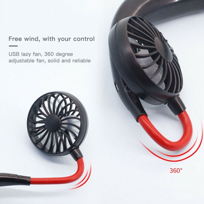 Neck Fan - Rechargeable Portable Hands-Free Personal Fan - 3 Speed Adjustable