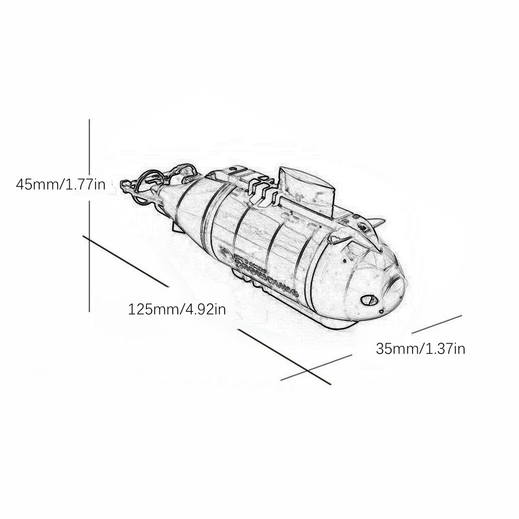 Electric Mini Radio RC Submarine Plastic Boat Torpedo Assembly With LED Light 5 Colors Waterproof Toy Kids Explore the Sea