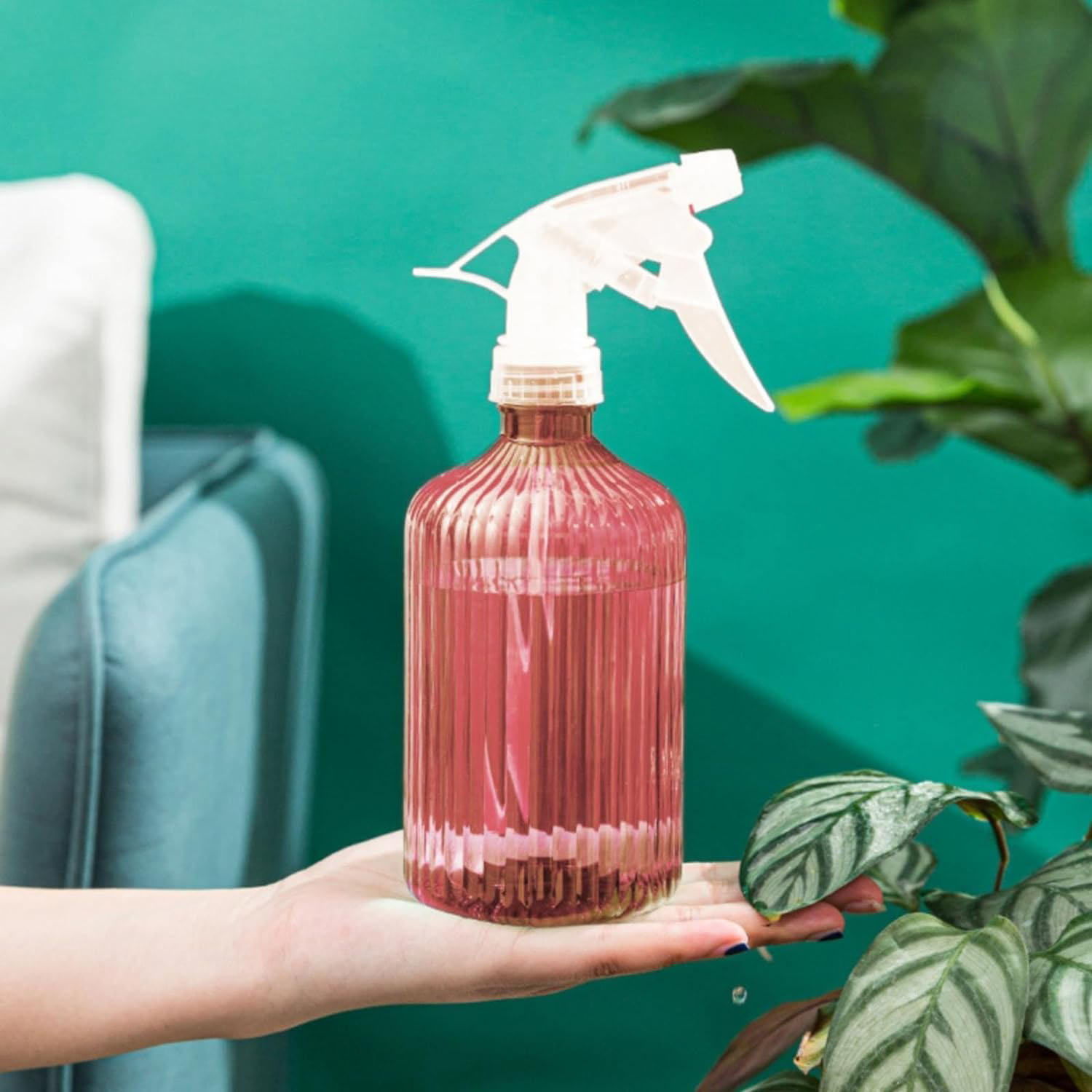 Bouteille de pulvérisation en plastique, bouteilles de pulvérisation robustes, anti-fuite, bouteille d'eau vide pour Solution de nettoyage avec buse réglable