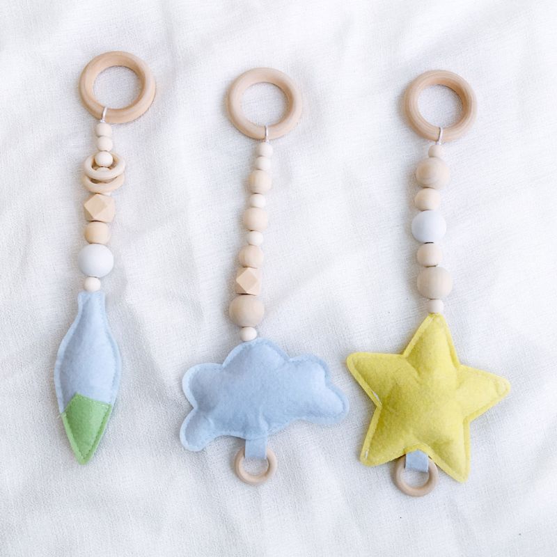 Nordic Stijl Ring-Pull Baby Gym Speelgoed Sensory Kwekerij Kinderkamer Baby Peuter Kleding Houten Frame Rack Decoratie L41D