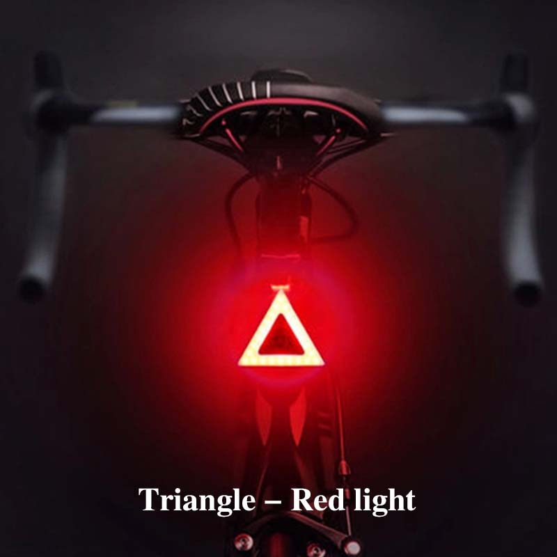 Luz trasera de bicicleta con múltiples modos de iluminación, luz Led recargable por USB para bicicleta, luces traseras Flash para tija de sillín de bicicleta de montaña: Rojo