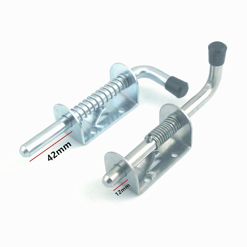 1PC Latch Loaded Metal Security Barrel Bolt Latch 128mm*32mm Silver Tone Spring Latches Door Cabinet Hinges Hardware Cerrojo