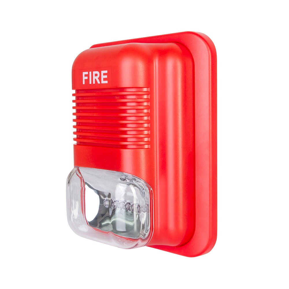 105dB LED alarma de fuego sonido de sirena y sistema de seguridad de bocina de alerta estroboscópica para el hogar Oficina Hotel restaurante fábrica uso