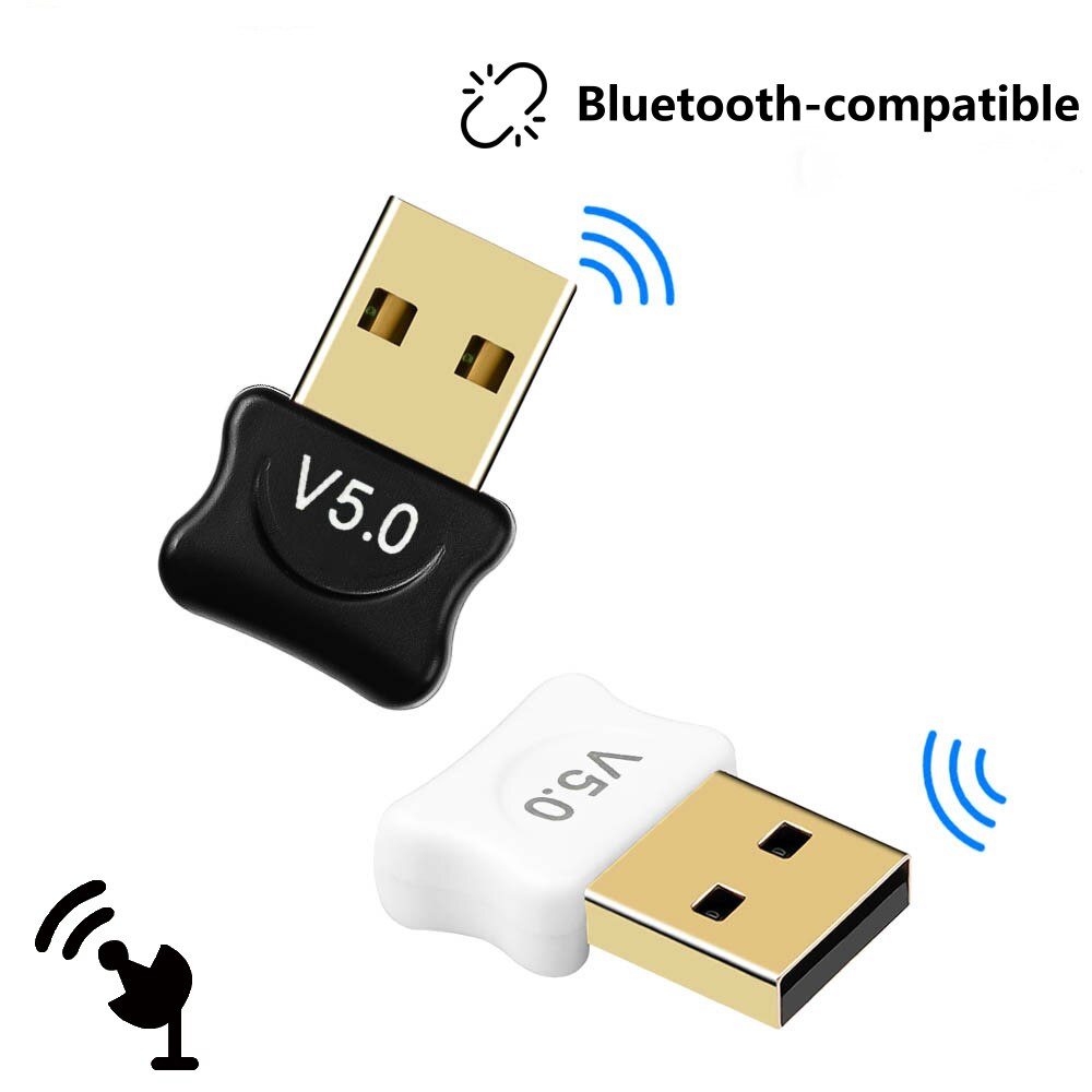 USB Receiver Transmitter Adapter Bluetooth-compatible 5.0 Audio for Computer Laptop Win 10 8 Wireless Dongle