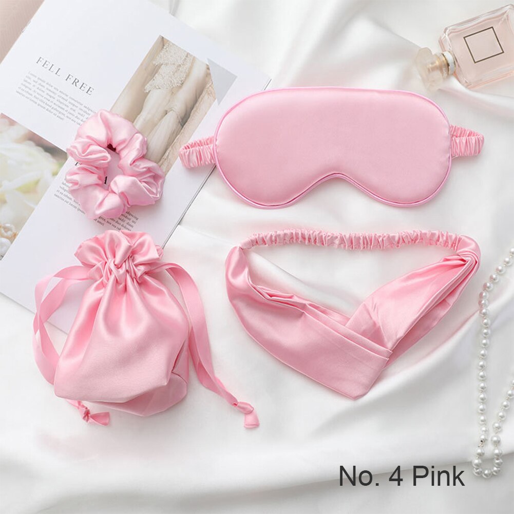 Sleeping Silk Night Eye Mask Help To Sleep Aid Blindfold With Cloth Bag Eyepatch Rest For Men Women Breathable Eye Cover: 02