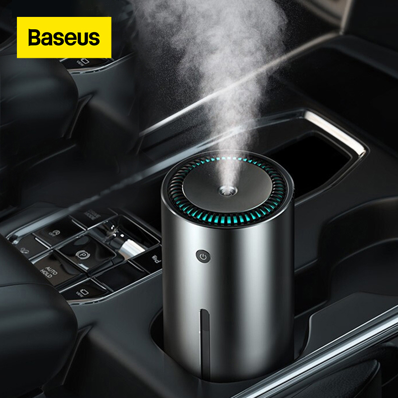 Baseus bil luftfugter aluminiumslegering 300ml med led lys til auto armo hjemmekontor tilbehør luftfugter til bil
