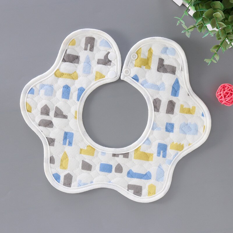 Blomst stil baby smekker roterende vanntette klær bandana smekker spytt håndkle