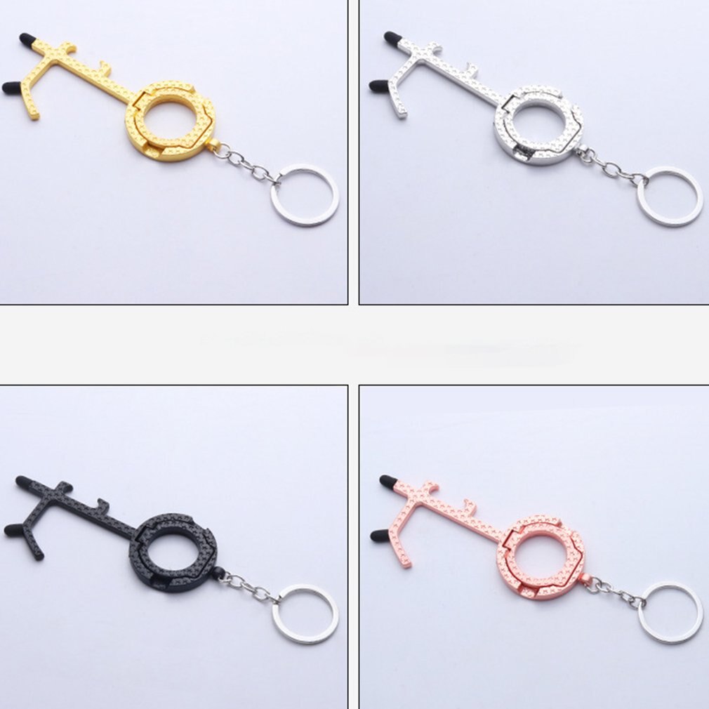 No-Touch Deuropener Lift Knop Contactloze Veiligheid Deur Opener Draagbare Key Bier Trigger Opening Deur