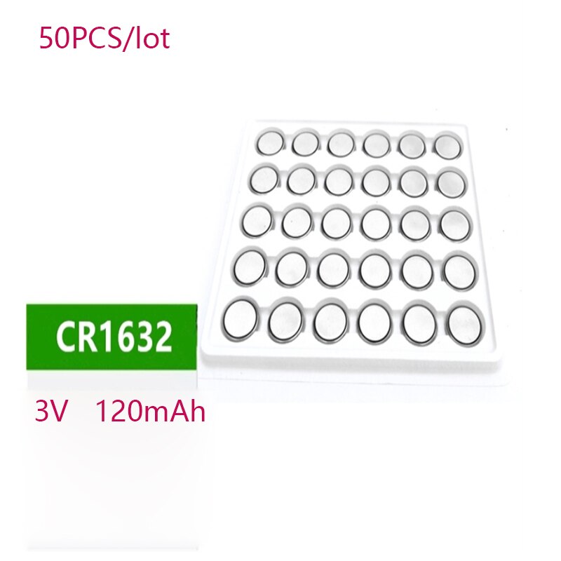 50 stk/parti originalt 100% cr1632 knapcelle batteri til ur bil fjernbetjening nøgle  cr 1632 ecr 1632 gpcr 1632 3v lithium batteri