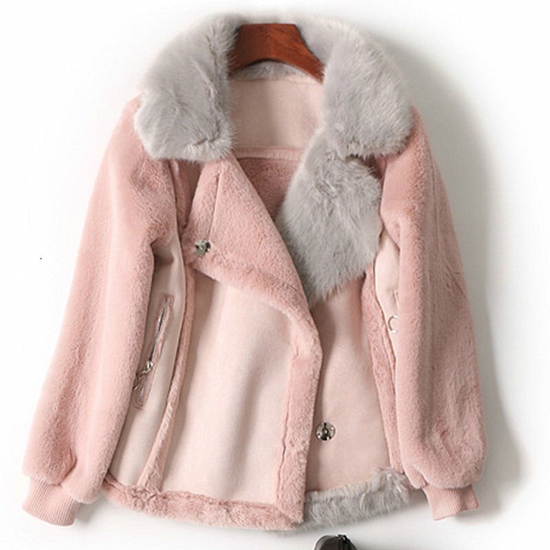 Winter Cropped Faux Leather Suede Jacket Women Female Warm Motorcycle Biker Faux Fur Lined Suede Short Coat Ladies Windbreaker