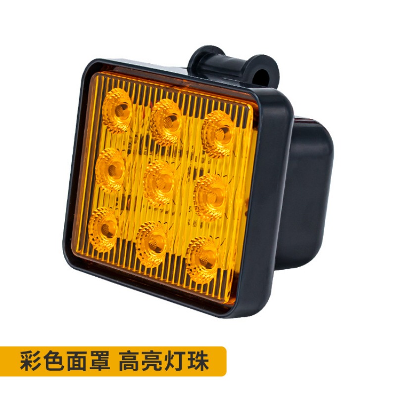 Klar blinkende led-advarselslampe til lastbil, 12-80v universel pickup truck trailer, vandtæt baglygte, 9 perler