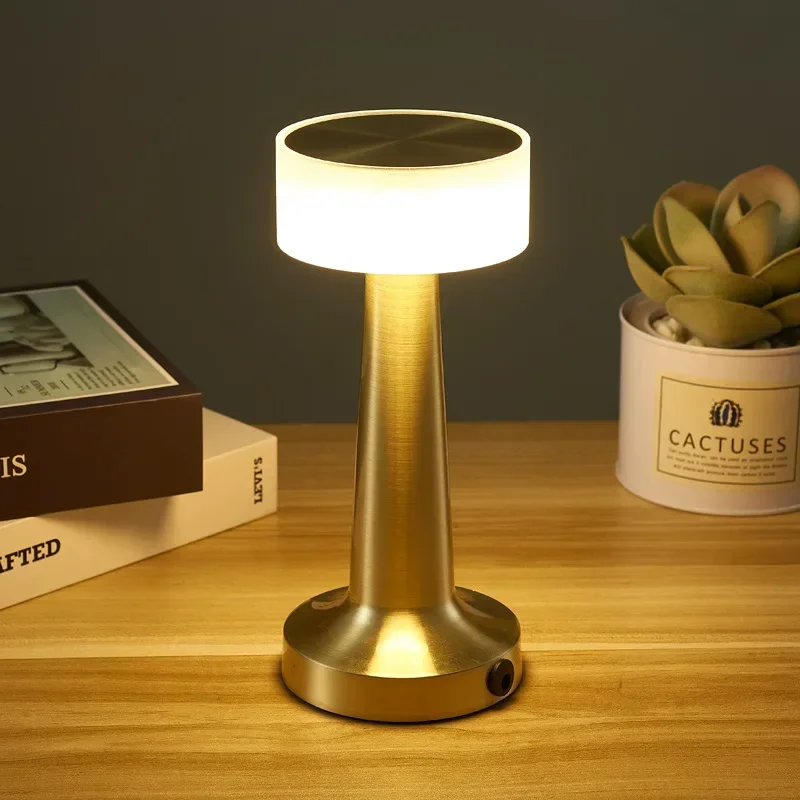 Bar led candeeiro de mesa bar/café/restaurante decoração desktop luz da noite recarregável sensor toque sem fio quarto lâmpada leitura