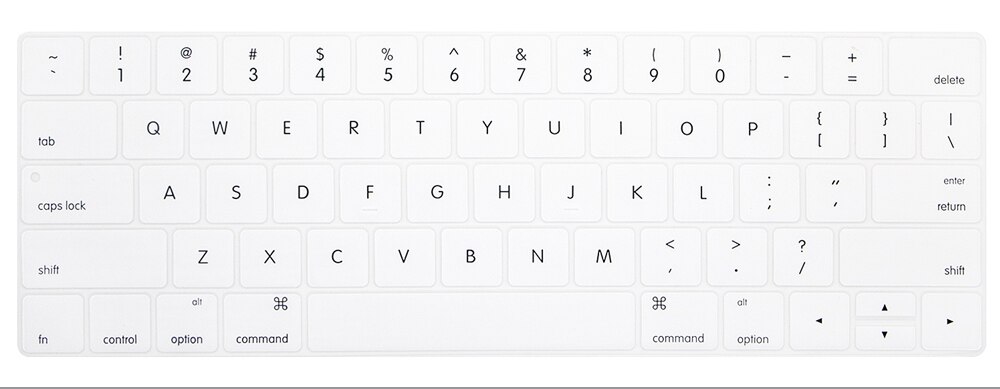 Keyboard Protector Cover for Macbook Pro 13.3'' & Pro 15.4'' with Touch Bar US Version Keyboard Case A1706 A1707 A2159: white