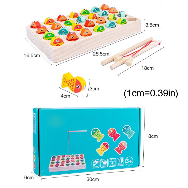 Di legno di Pesca Magnetica Gioco Giocattolo per Bambini di Apprendimento Precoce Educativo Lettere puzzle