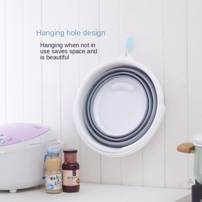 10L/5L/3 Collapsible Bucket Portable Folding Bucket Lid Silicone Car Washing Bucket Outdoor Fishing Travel Bucket Home Storage