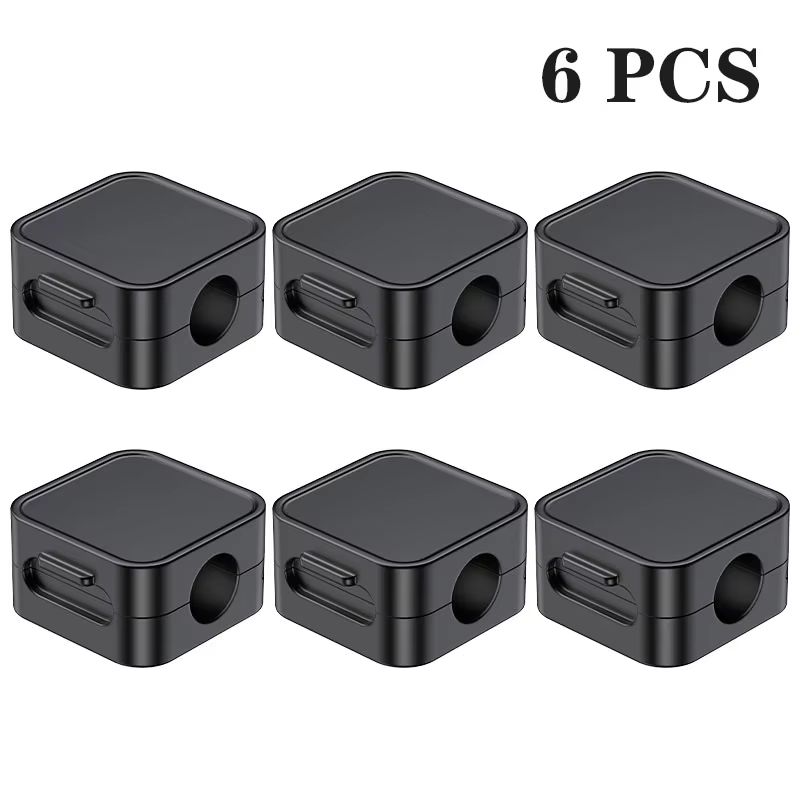 Rocoren Magnetic Cable Organizer Holder Cable Smooth Adjustable Cord Holder Under Desk Cable Management Wire Keeper Cable Clips: PURPLE