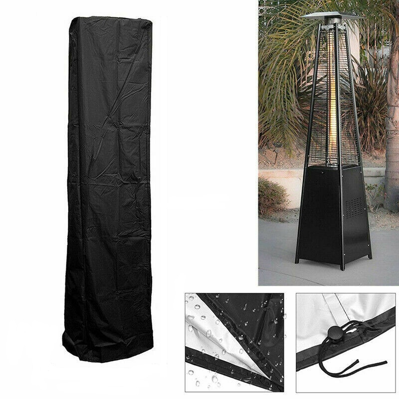 Housse de protection imperméable et anti-poussière pour chauffage de terrasse à gaz, protection contre la poussière pour chauffage de jardin extérieur, tissu oxford, auvent de chauffage 221 x 53 x 61cm