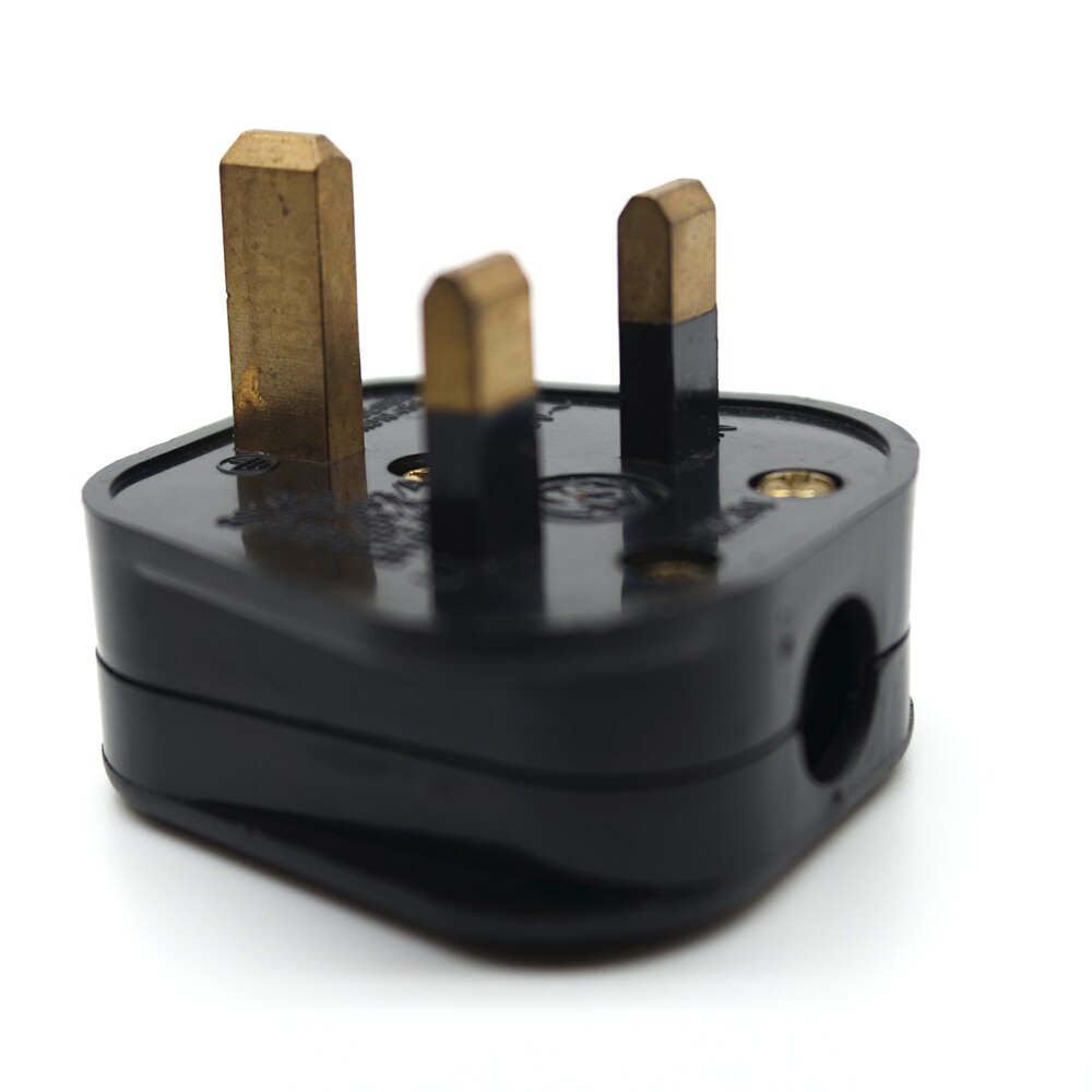Black/White 3 Pin UK Mains Top Plug 13A Appliance ... – Grandado