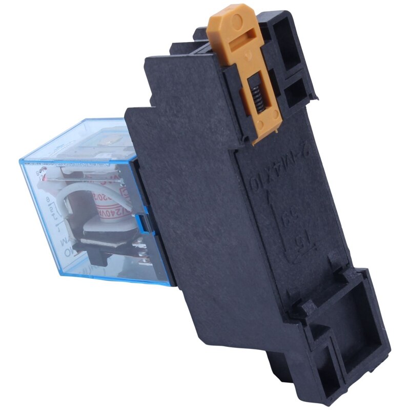 220/240V AC Coil DPDT Power Relay MY2NJ 8 Pin With Socket & 22mm Latching 2 NO 3-Position Rotary Selector Select Switch