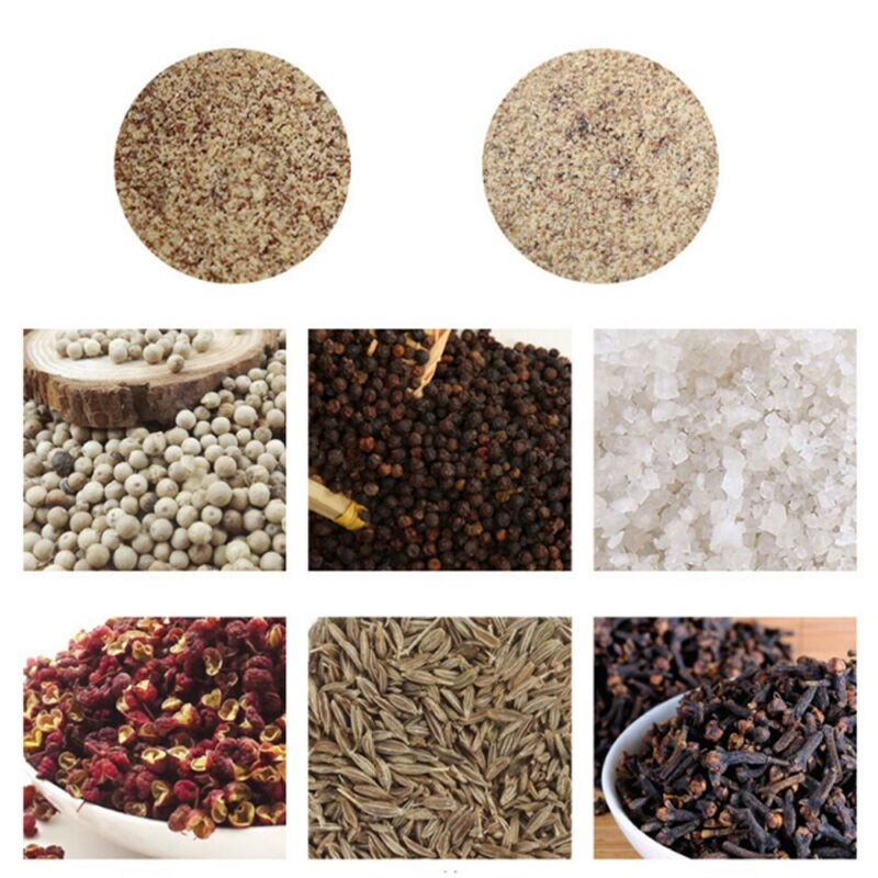 250ml/120ml rustfrie manuelle salt pepper mølle krydderkvern muller kjøkkenverktøy dingser