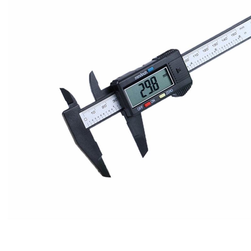 Paquimetro-micrómetro Digital LCD de 150mm y 6 pulgadas, calibrador Vernier electrónico, manómetro de fibra de carbón, 0,1mm: Only caliper