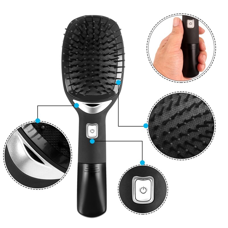 Ionic Hair Brush, Negative Ions Scalp Massage Comb, Portable Electric Anti Static No More Frizz Hairbrush