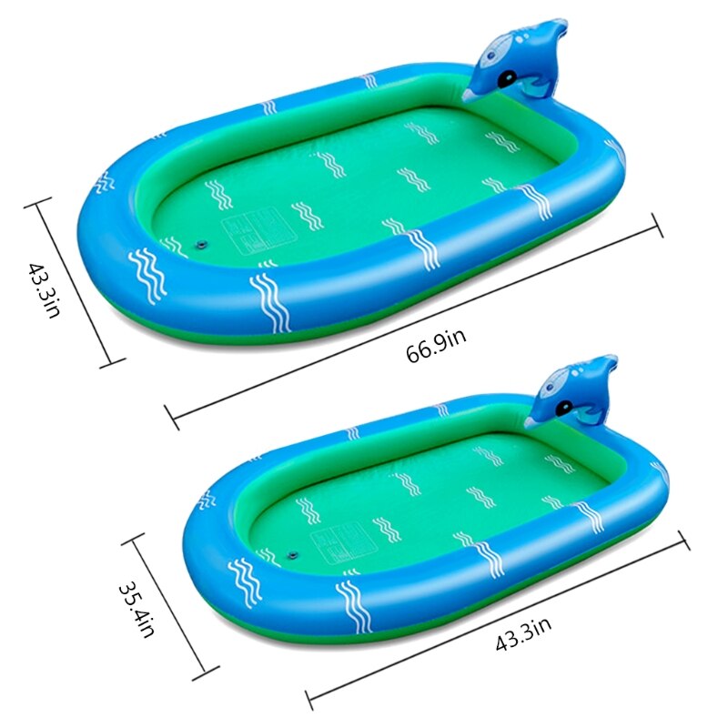 67/43Zoll Paddeln Schwimmbad Garten Wasser Sprinkler Pad Waten Schwimmbad freundlicher Party Favor setzt draussen Spiele