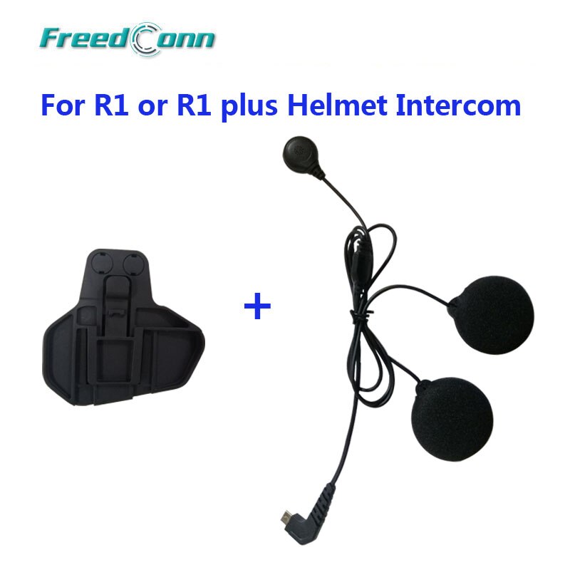 Pince de fixation pour micro et support, petit Microphone, pour FreedConn R1 ou R1 plus, pour casque, Intercom pour casque intégré complet