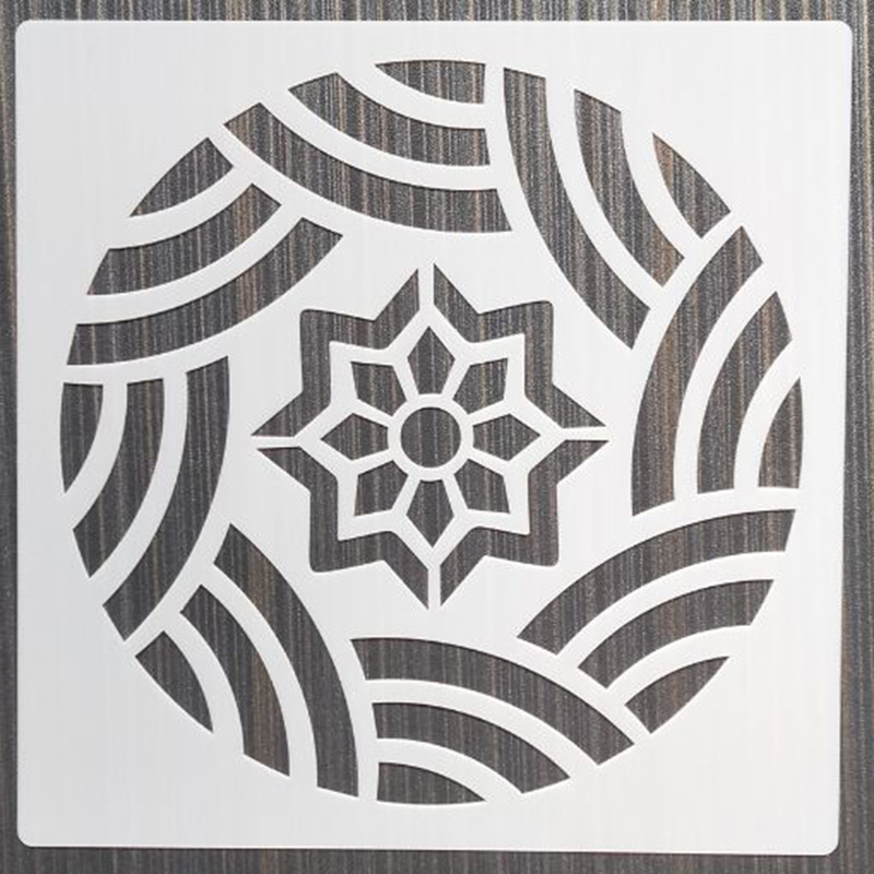 1Pcs 20*20Cm Eenvoudige Mandala Diy Gelaagdheid Stencils Muur Schilderen Meubels Plakboek Kleuring Embossing Album Decoratieve Template: YELLOW