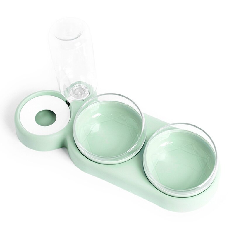 Practical Pet Dog Feeder Double Bowl Automatic Water Feeding Drinking Water R66B: 3