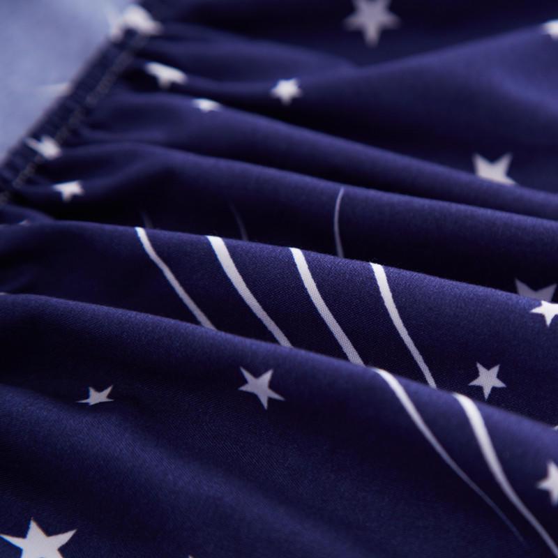 Product Fitted Sheet Night sky Bed Sheets Protector Queen King Single Size Bedsheet With Elastic(No Pillowcase)