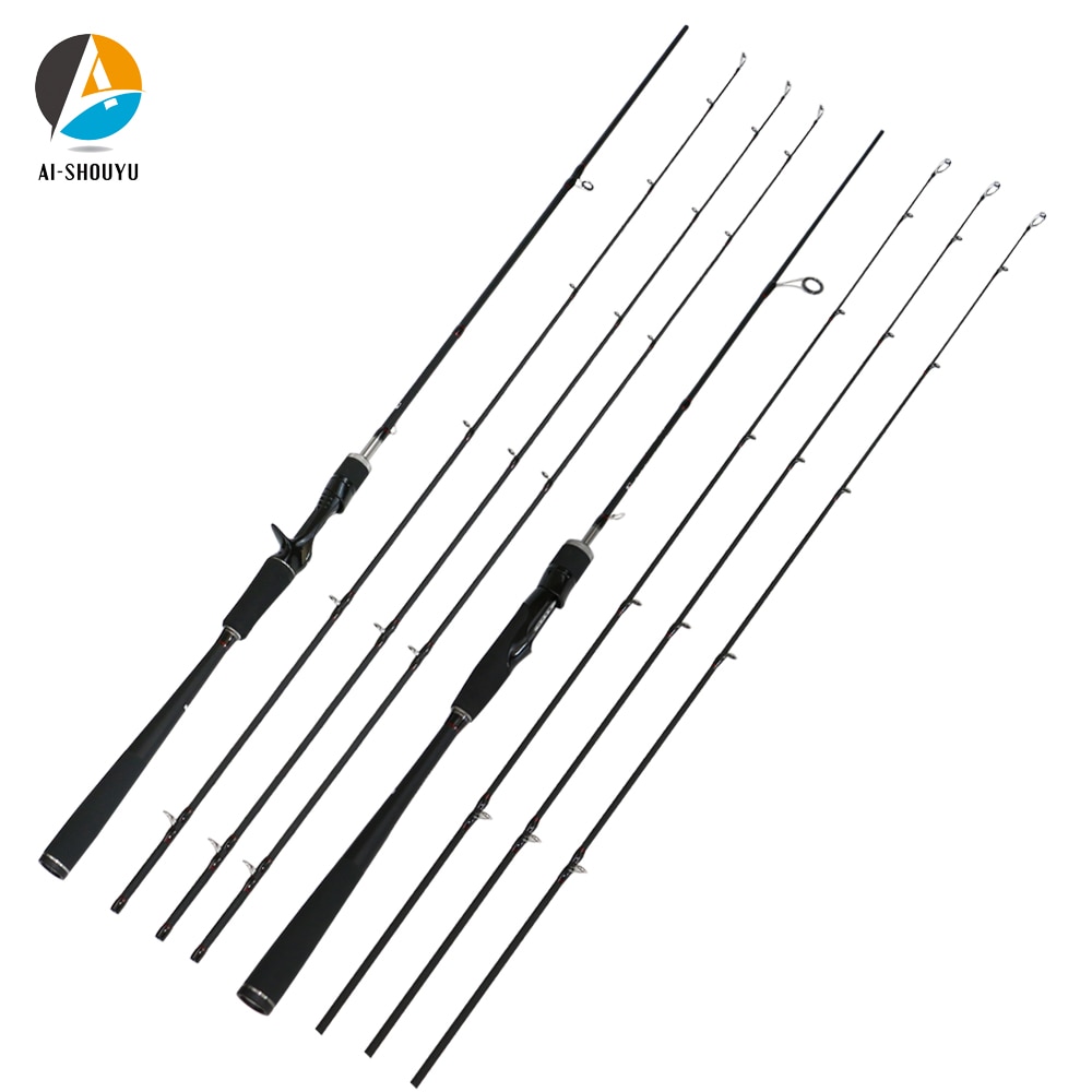 AI-SHOUYU Lure Rod Three Top Tips 1.8m/ 2.1m/2.4m /2.7m Carbon Spinning/Casting Travel Rod M/ML/MH Power Fishing Lure Rod