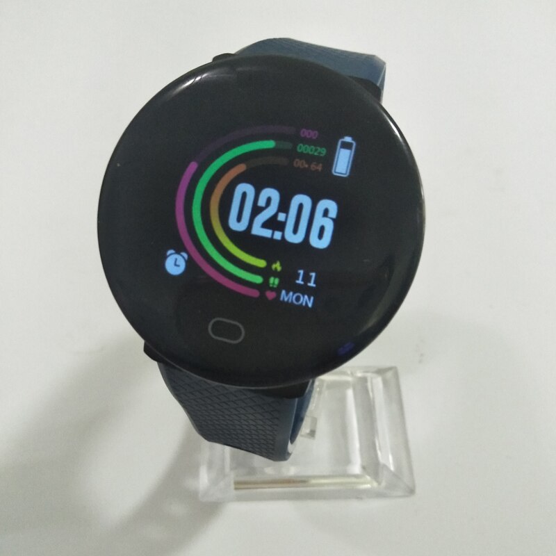Pulseira de fitness mulheres homens ip67 à prova dip67 água 1.3 screen tela eletrônica fitness rastreador saúde coração relógio banda inteligente para android ios: Blue