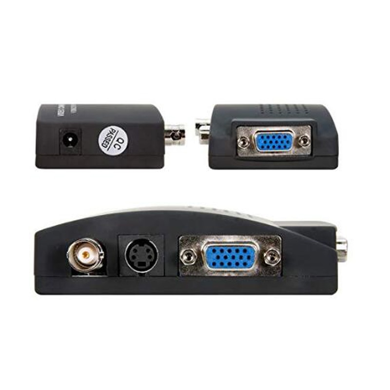 BNC naar VGA Video Converter Composite S-video Input naar PC VGA Out Adapter Digitale Switch Box Voor PC MACTV Camera DVD DVR