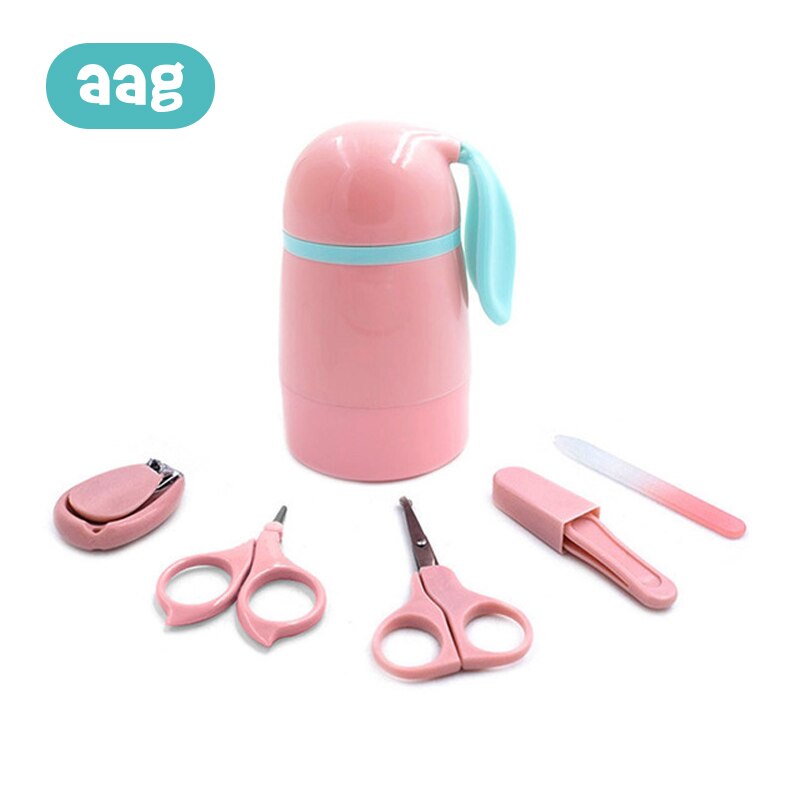 AAG 5 pièces/ensemble bébé ongles manucure soins ensemble tondeuse -né Anti-viande ongles ciseaux tondeuses enfant soins de santé Kits de sécurité 10