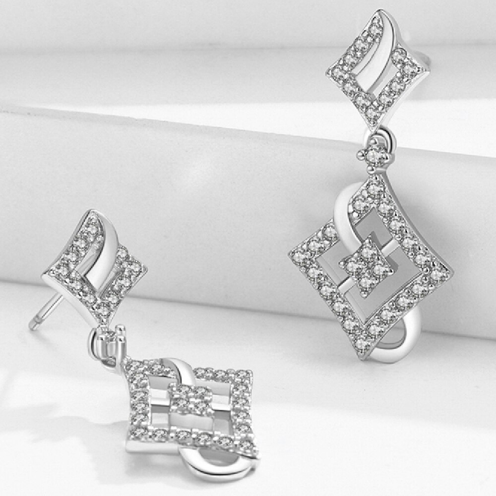 Sodrov 925 Zilveren Sieraden Stud Oorbellen Voor Vrouwen Vorm Aaa Zirkoon Zilveren Oorbellen