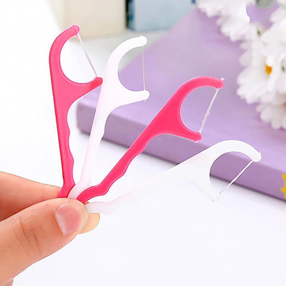 80% 25-250Pcs Dental Floss Flosser Pick Teeth Toothpicks Stick Oral Care Tooth Clean