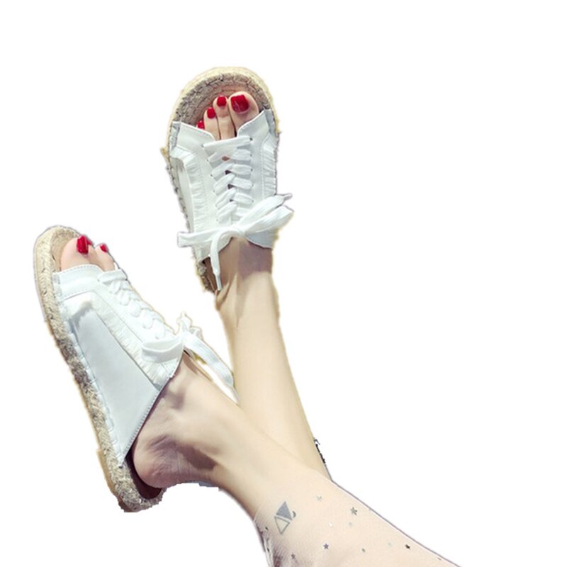 Women Leisure Cross-tied Flash Drilling Sequins Sandals Beach Flats Travel Outside Slippers zapatos de mujer