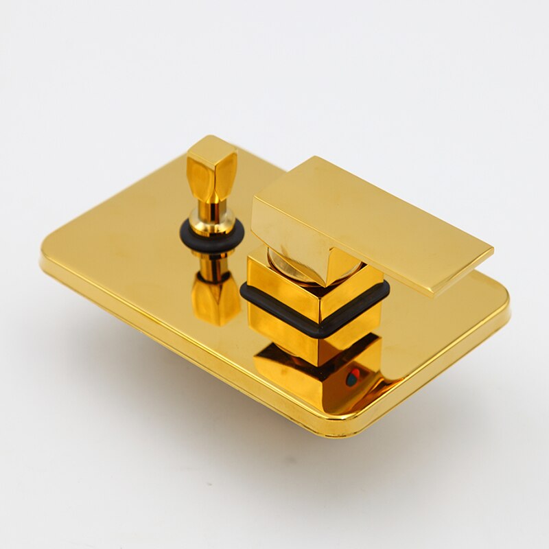 KEMAIDI Brass Bathroom Cold Bath Mixer Valve Wall Mounted Water Control Valve Single Lever Shower Control Handle 3-Colors: Golden