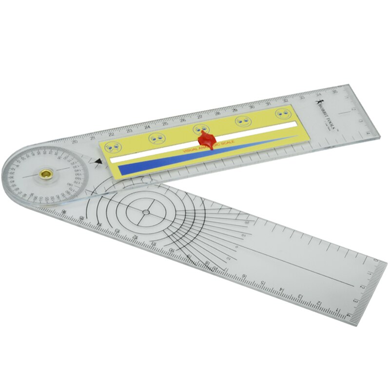 3pcs/set 2in 1 200mm Spinal Goniometer Ruler Motion Tester Pain Rating Scale 360 3pcs/lot