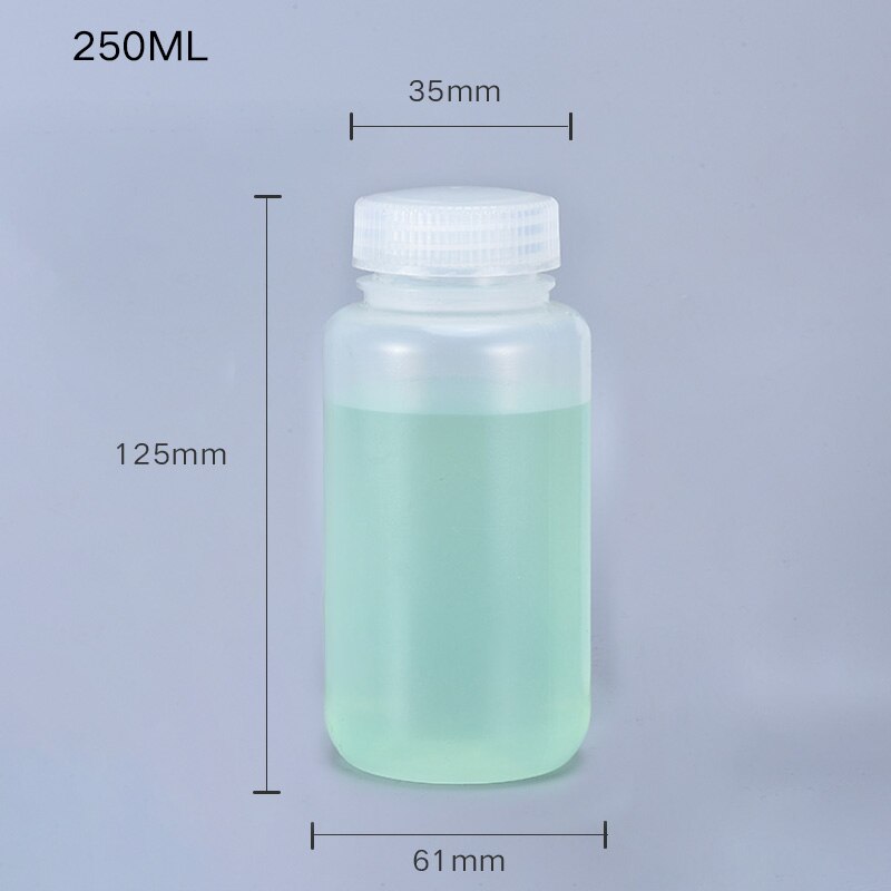 2PCS of 250ML Empty refillable bottles with Lid for Cosmetic Liquid Lotion food grade PP reagent Bottle Leakproof: Clear