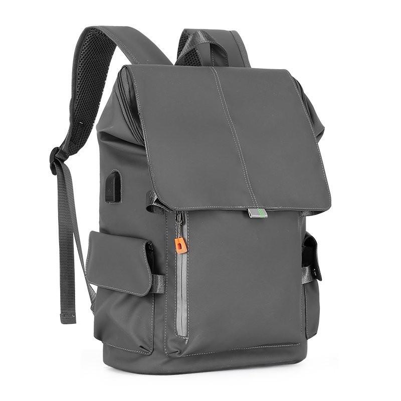 Casual Mannen Rugzak Usb Opladen Laprtop Rugzakken Outdoor Waterdichte Mannelijke Reizen Bagpack Schooltassen Voor Tiener Jongens: Dark Grey