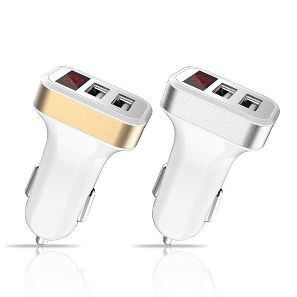 Cargador de coche USB Dual 3.8A, carga rápida adaptable para iPhone, Samsung Galaxy