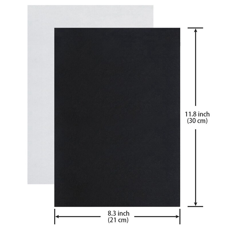 Black Adhesive Back Felt Sheets Fabric Sticky Back Sheets Self-Adhesive Durable and Water Resistant, 10 PCS
