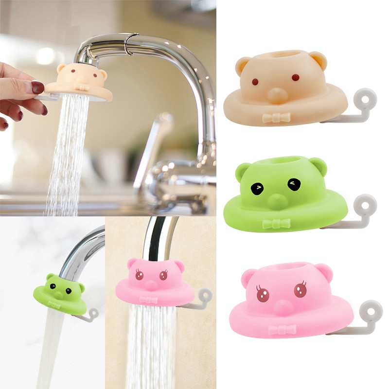 Cartoon Faucet Shower Filter Water Saving Splash Splash Head Kitchen Tap Nozzle Water Saving 360 Degree Dotating Bathroom