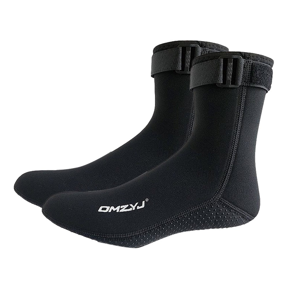 1 par neopren vattenstrumpor halkfria slitstarka dykstrumpor sandtäta våtdräktsstrumpor snorkeltillbehör: Guld-
