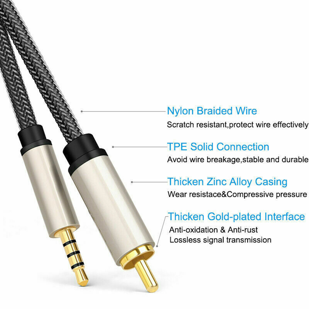 3,5mm Stecker Auf RCA Audio- Kabel Adapter Digitale Koaxial Audio- Video Kabel Stereo SPDIF Heimat Video HDTV Zubehör