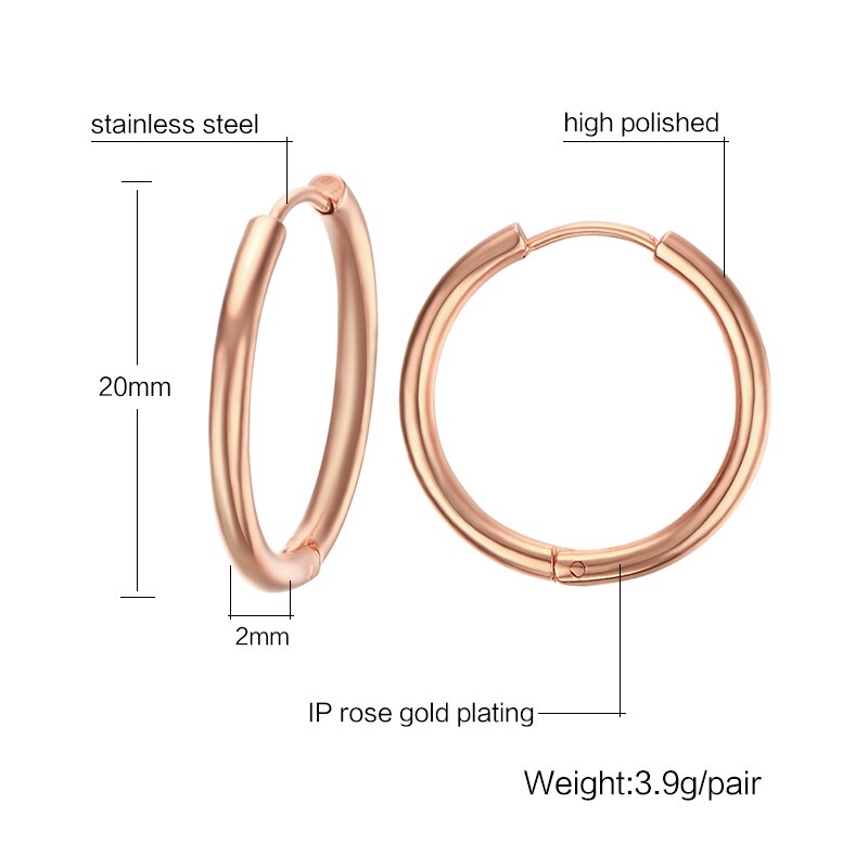 Lip ring met septum voor mannen oorbel kraakbeen roestvrij staal septums sieraden 11mm,20mm,25mm 4 kleur: 20mm roségoud