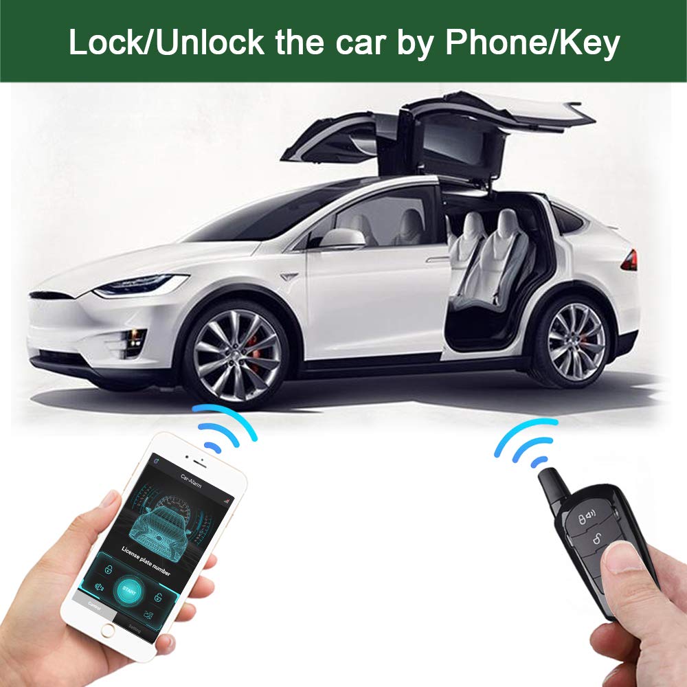 Smart Key Car Alarm System system remote Smart Mobile phone Android And IOS controls the security sensor Passive Keyless Entry