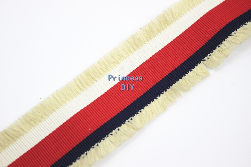 5 m/L 45mm Grosgrain Polyester Beige Streep Singels Blauw Rood Lint Tas Versierd Tape Trim DIY Hairbow broche Kledingstuk Accessoire